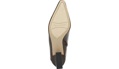 Franco Sarto Franco Sandria Block Heel Bootie Espresso Snake Print Leather