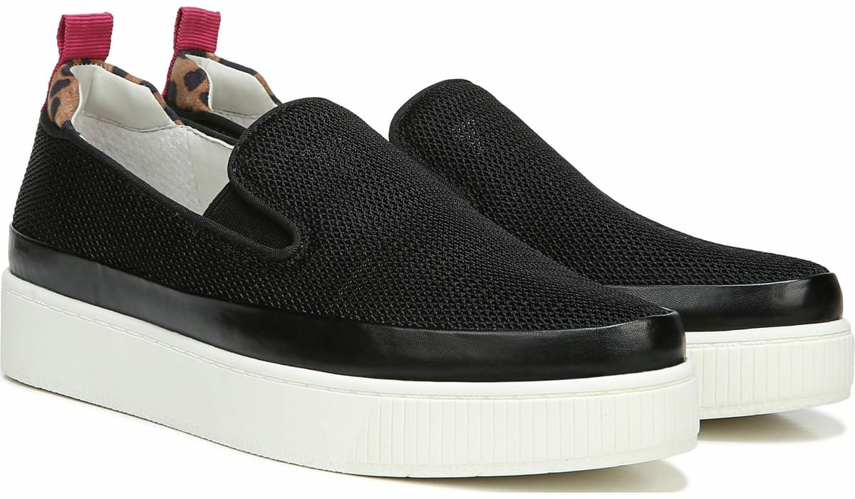 Franco Sarto Franco Homer 4 Platform Slip On Sneaker Black Mesh