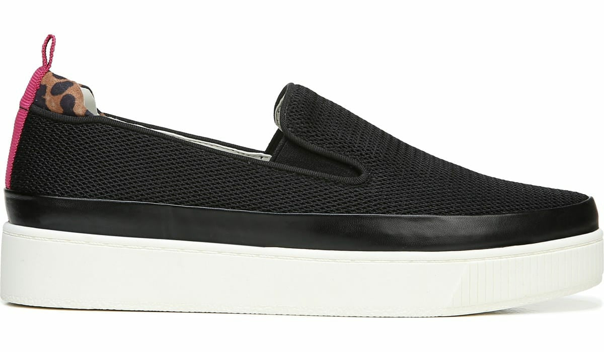 Franco Sarto Franco Homer 4 Platform Slip On Sneaker Black Mesh