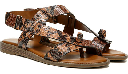 Franco Sarto Franco Glenni Sandal Brown Snake Print Faux Leather