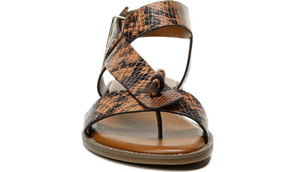 Franco Sarto Franco Glenni Sandal Brown Snake Print Faux Leather
