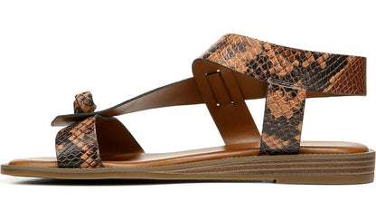 Franco Sarto Franco Glenni Sandal Brown Snake Print Faux Leather