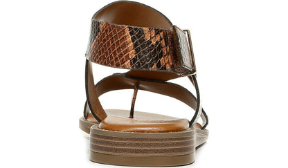 Franco Sarto Franco Glenni Sandal Brown Snake Print Faux Leather