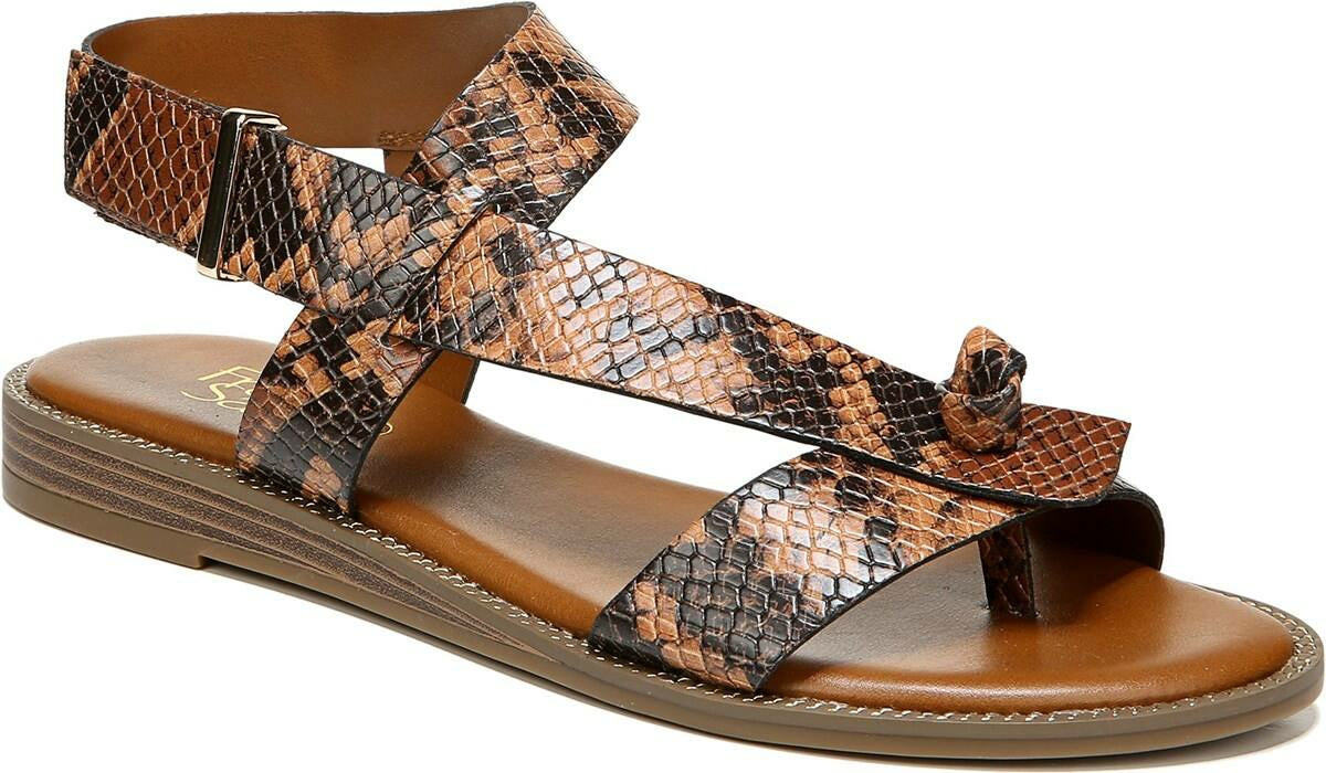 Franco Sarto Franco Glenni Sandal Brown Snake Print Faux Leather