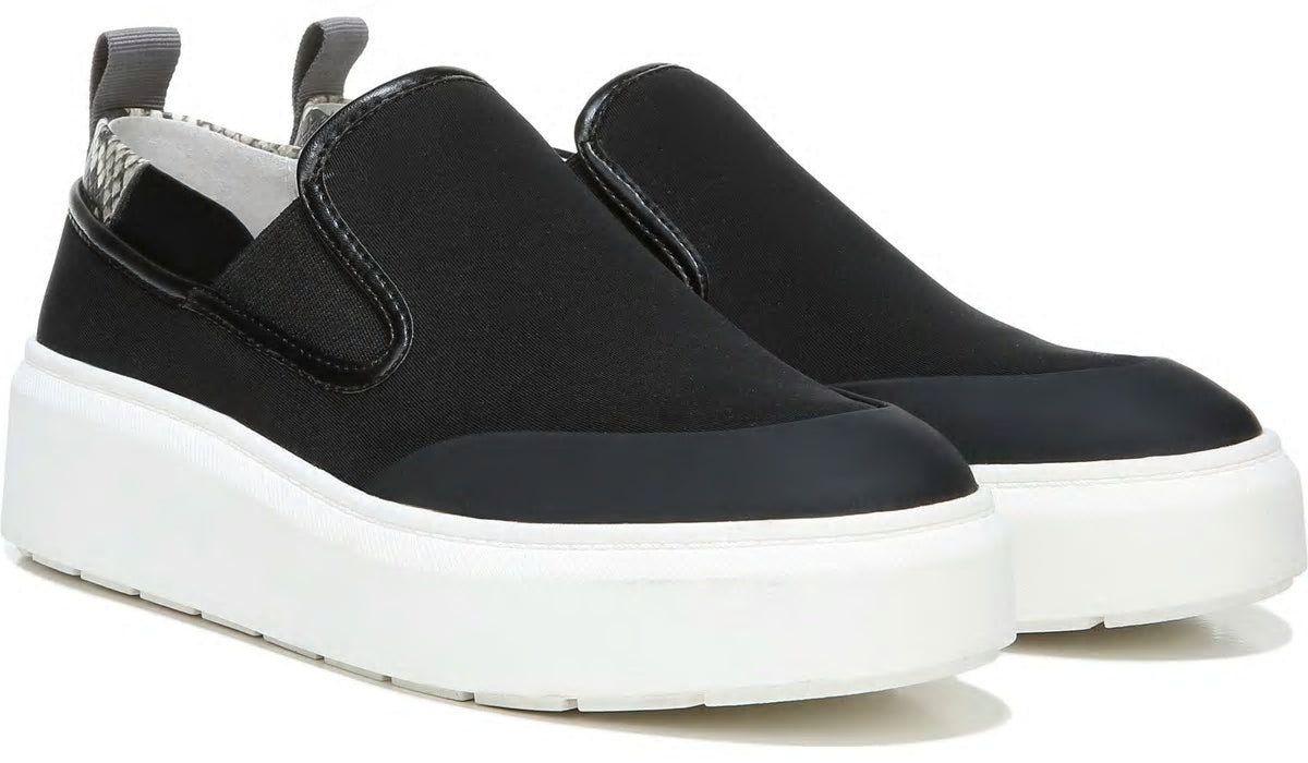 Franco Sarto Franco Lazer Platform Slip On Sneaker Black Fabric