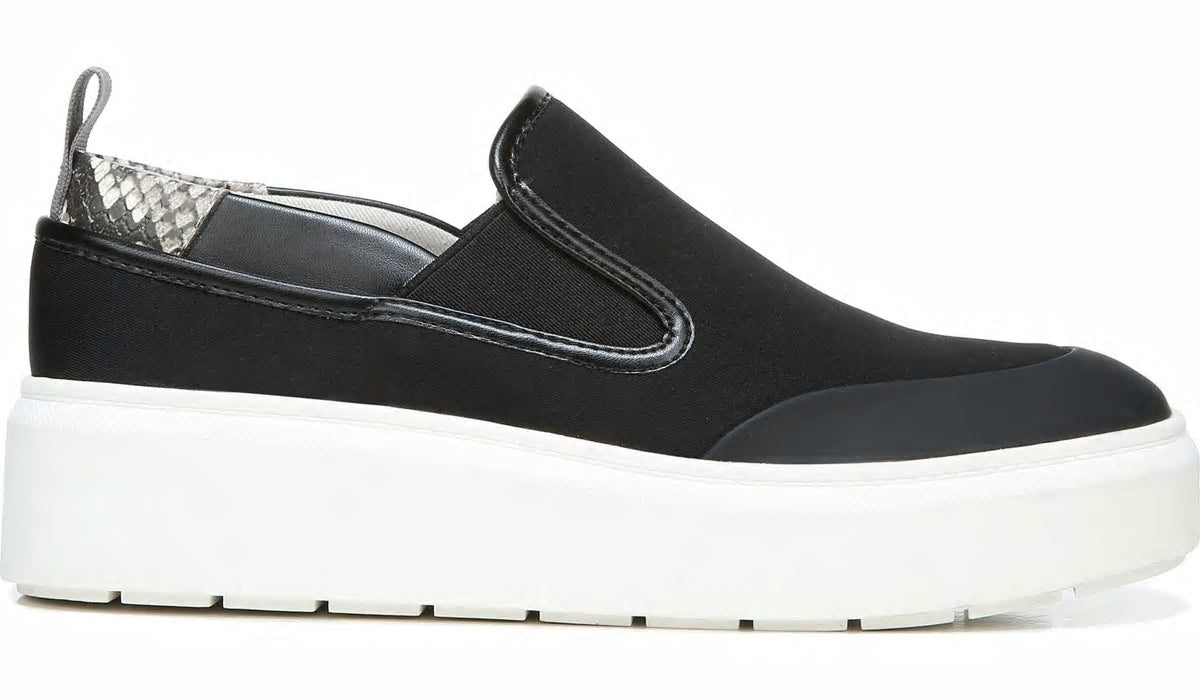 Franco Sarto Franco Lazer Platform Slip On Sneaker Black Fabric