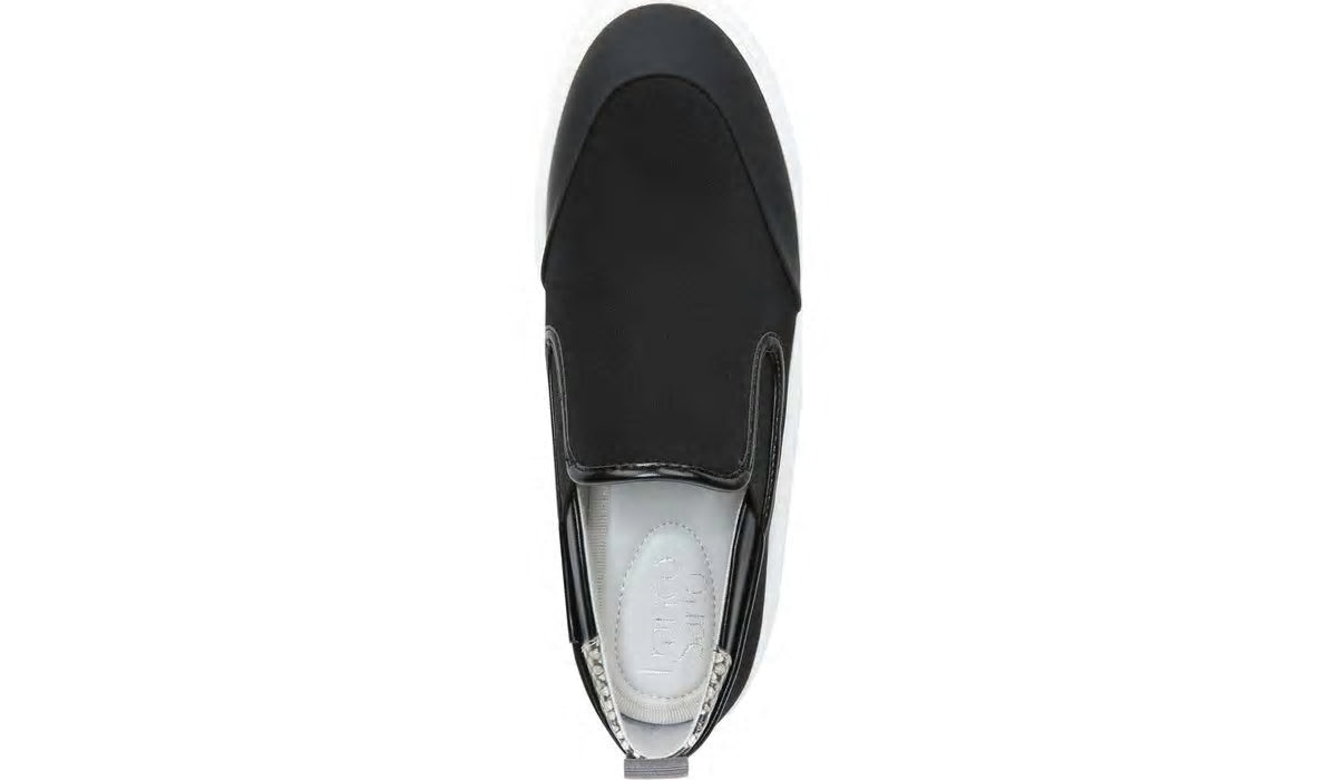 Franco Sarto Franco Lazer Platform Slip On Sneaker Black Fabric