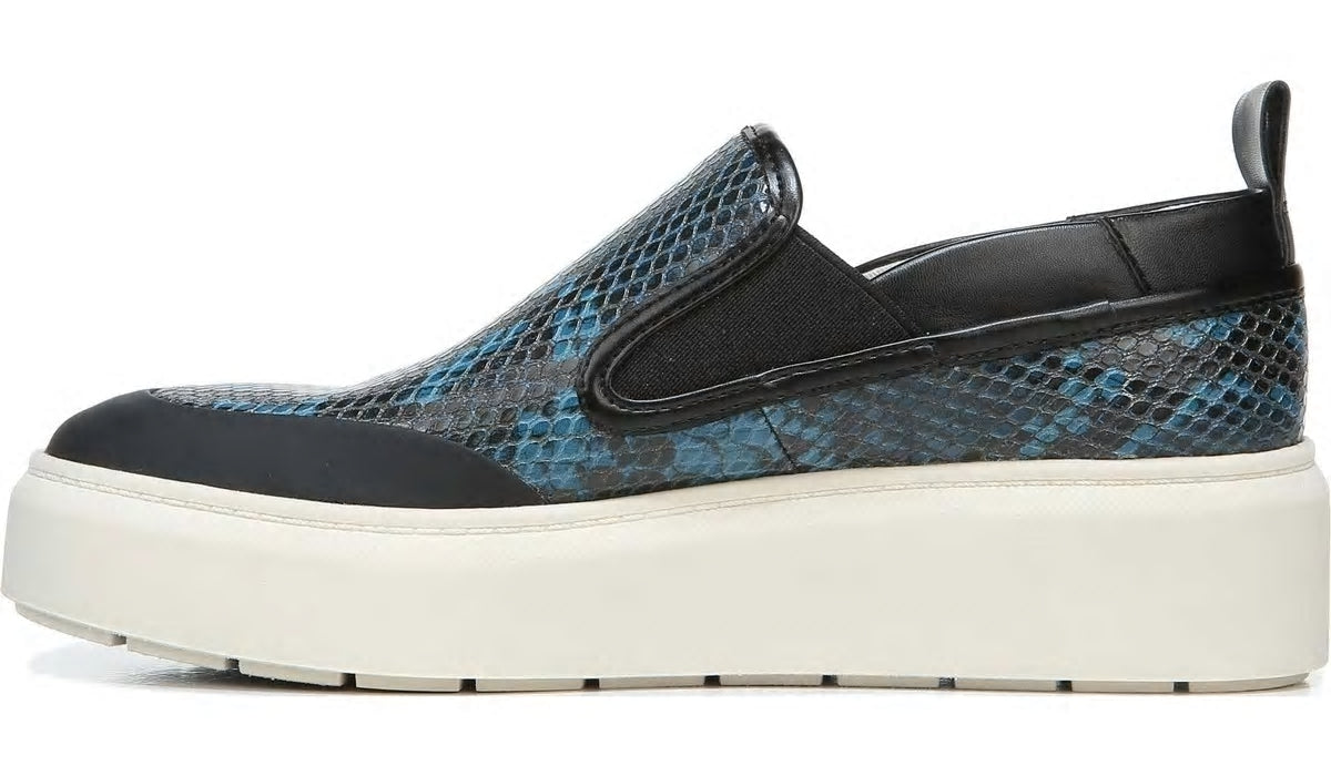 Franco Sarto Franco Lazer Platform Slip On Sneaker Pacific Blue Faux Leather