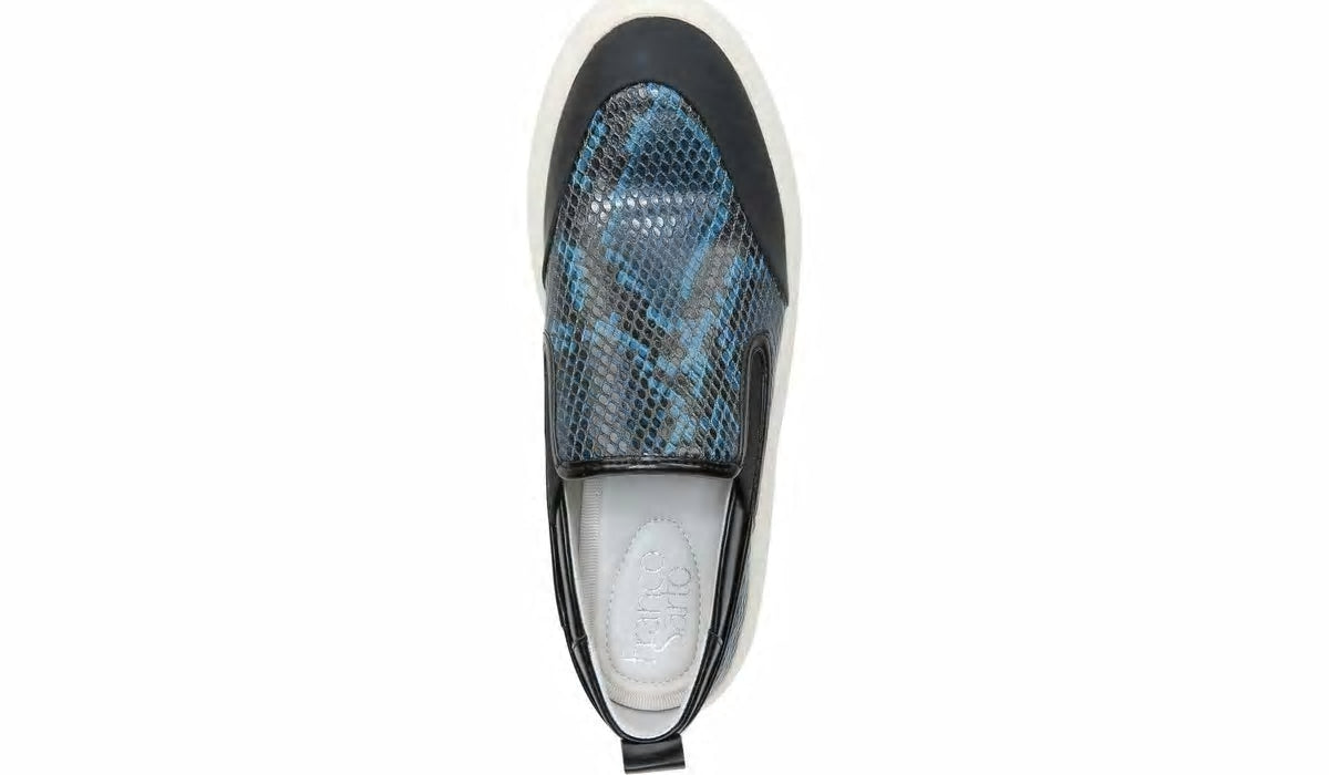 Franco Sarto Franco Lazer Platform Slip On Sneaker Pacific Blue Faux Leather
