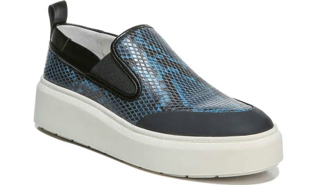 Franco Sarto Franco Lazer Platform Slip On Sneaker Pacific Blue Faux Leather