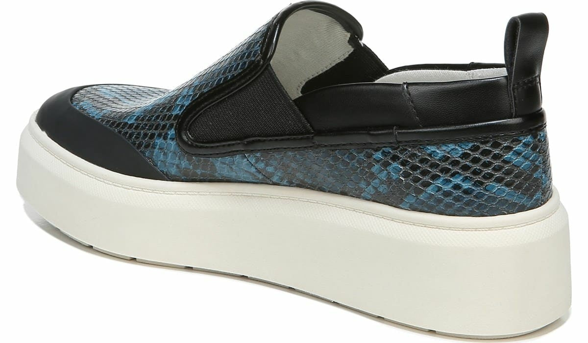 Franco Sarto Franco Lazer Platform Slip On Sneaker Pacific Blue Faux Leather