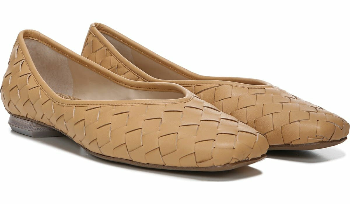 Franco Sarto Franco Ailee 4 Flat Camel Washed Faux Leather