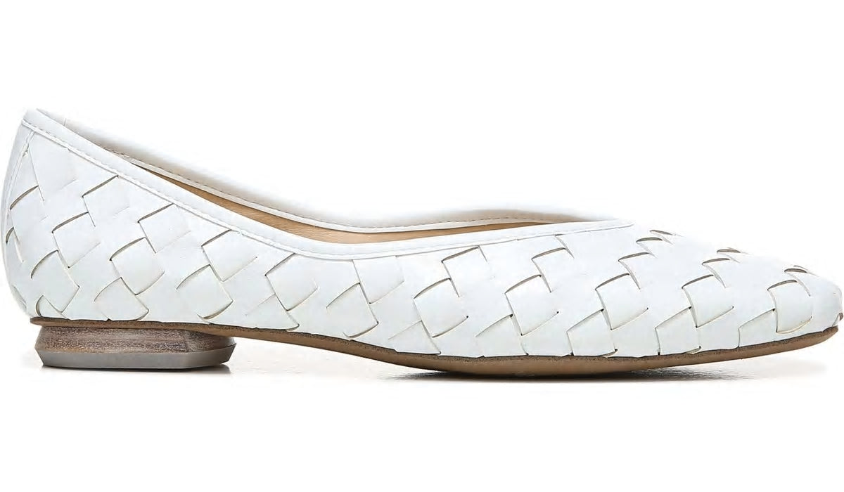 Franco Sarto Franco Ailee 4 Flat White Washed Faux Leather