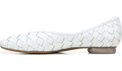 Franco Sarto Franco Ailee 4 Flat White Washed Faux Leather