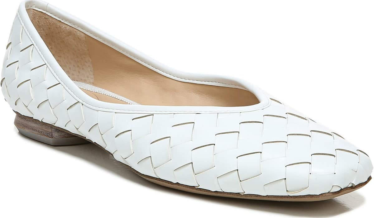 Franco Sarto Franco Ailee 4 Flat White Washed Faux Leather
