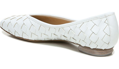 Franco Sarto Franco Ailee 4 Flat White Washed Faux Leather