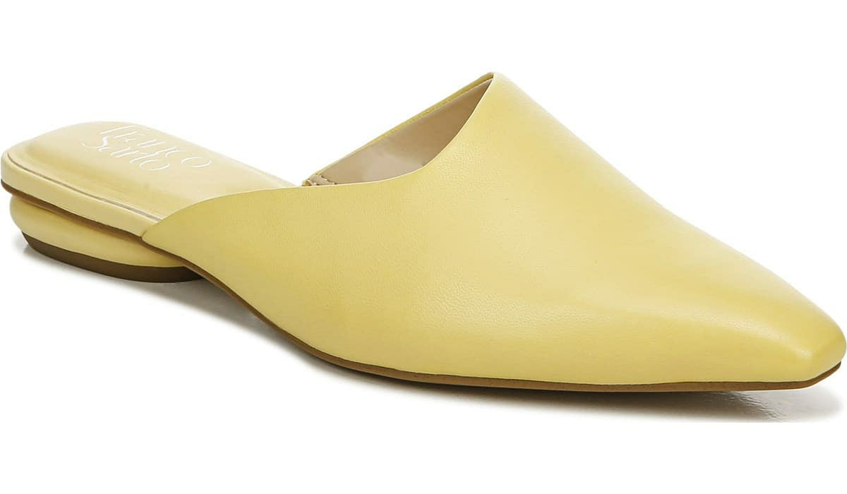 Franco Sarto Franco Bridget 2 Mule Light Yellow Leather