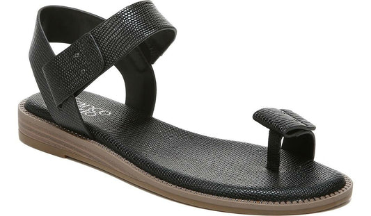 Franco Sarto Franco Geranio Sandal Black Snake Print Faux Leather
