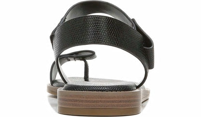 Franco Sarto Franco Geranio Sandal Black Snake Print Faux Leather