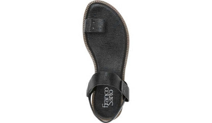 Franco Sarto Franco Geranio Sandal Black Snake Print Faux Leather