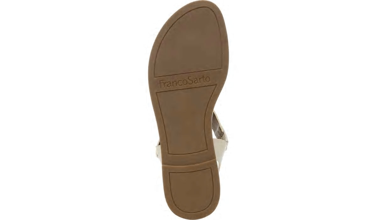 Franco Sarto Franco Geranio Sandal Linen Snake Print Faux Leather