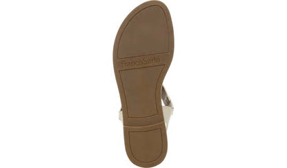 Franco Sarto Franco Geranio Sandal Linen Snake Print Faux Leather