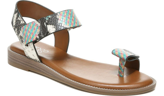 Franco Sarto Franco Geranio Sandal Yellow Snake Faux Leather