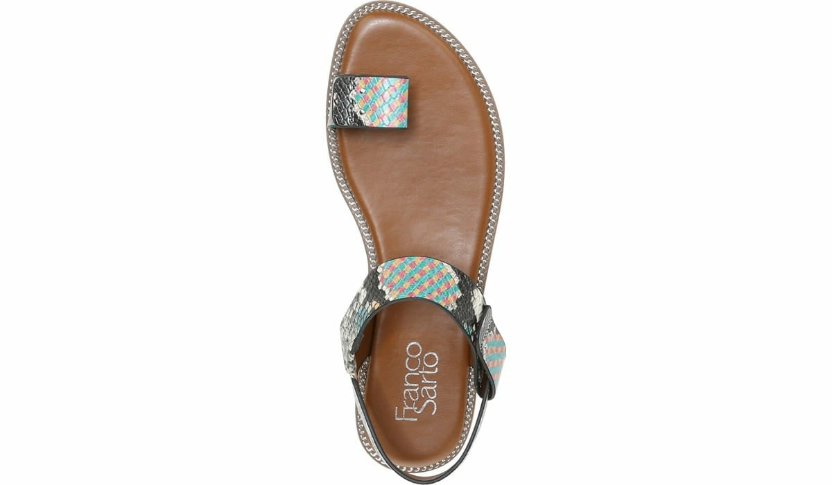Franco Sarto Franco Geranio Sandal Yellow Snake Faux Leather