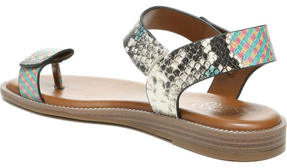 Franco Sarto Franco Geranio Sandal Yellow Snake Faux Leather