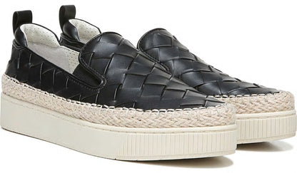 Franco Sarto Franco Homer 3 Platform Slip On Sneaker Black Faux Leather