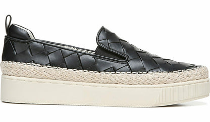 Franco Sarto Franco Homer 3 Platform Slip On Sneaker Black Faux Leather