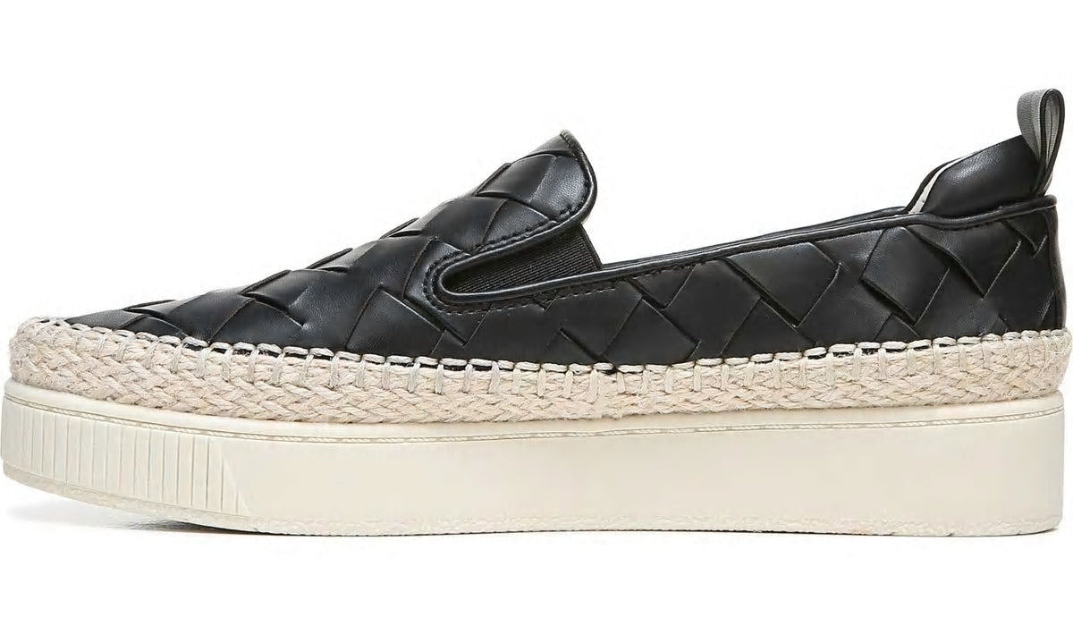 Franco Sarto Franco Homer 3 Platform Slip On Sneaker Black Faux Leather
