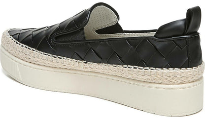Franco Sarto Franco Homer 3 Platform Slip On Sneaker Black Faux Leather