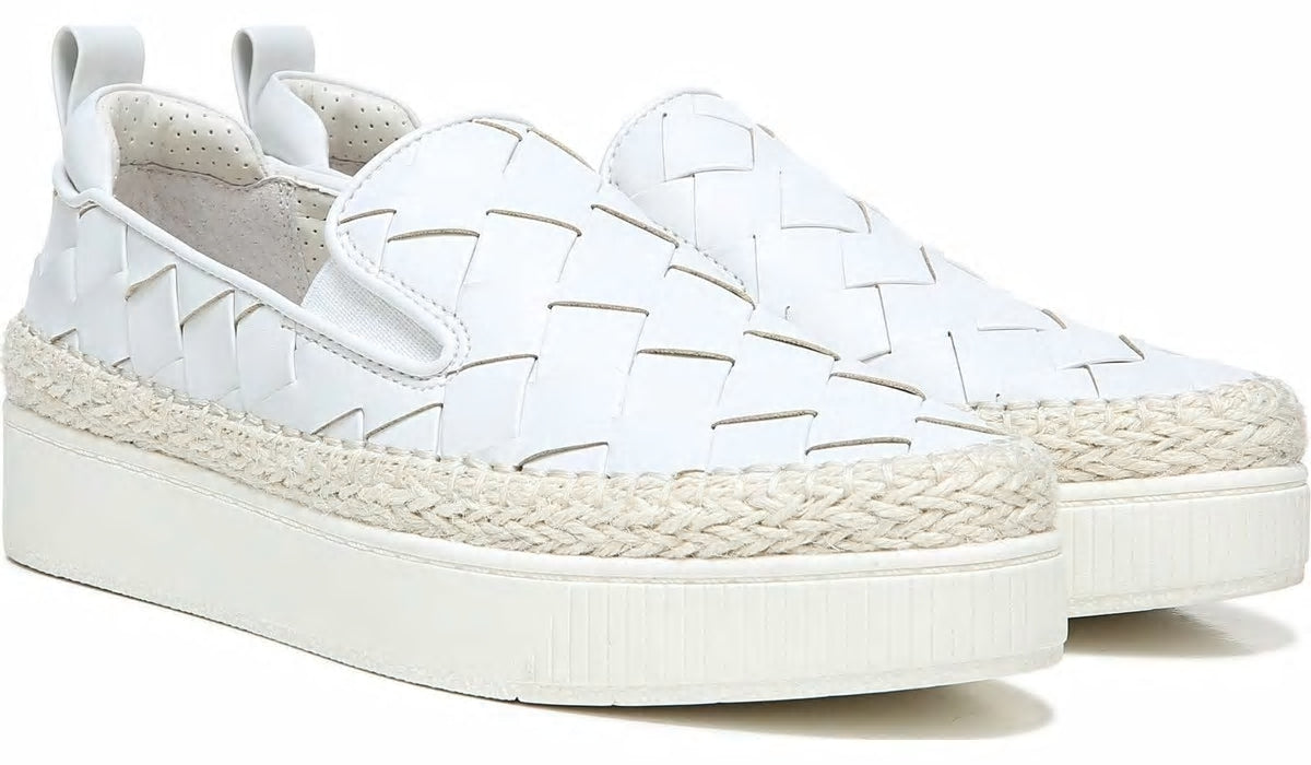 Franco Sarto Franco Homer 3 Platform Slip On Sneaker White Fabric