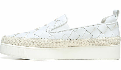 Franco Sarto Franco Homer 3 Platform Slip On Sneaker White Fabric
