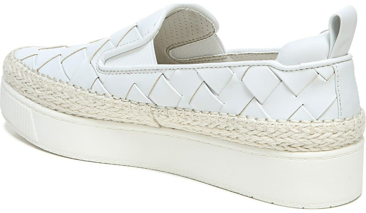 Franco Sarto Franco Homer 3 Platform Slip On Sneaker White Fabric
