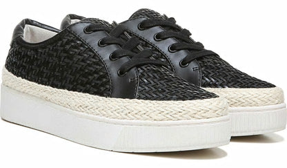 Franco Sarto Franco Hyria Platform Sneaker Black Woven Leather