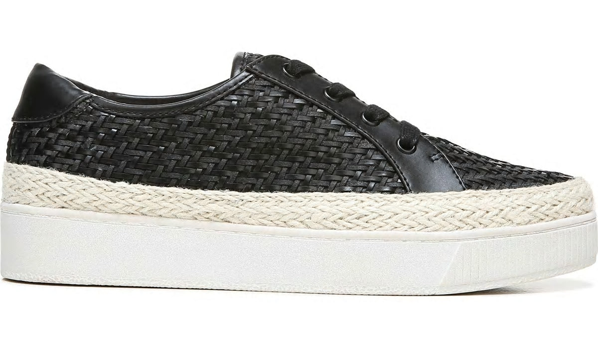 Franco Sarto Franco Hyria Platform Sneaker Black Woven Leather