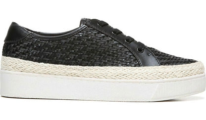 Franco Sarto Franco Hyria Platform Sneaker Black Woven Leather