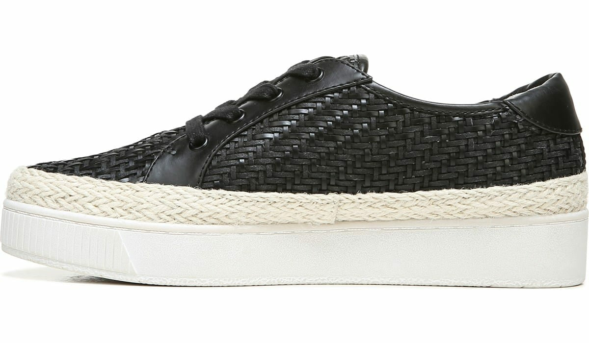Franco Sarto Franco Hyria Platform Sneaker Black Woven Leather