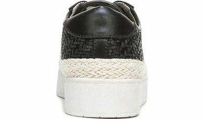 Franco Sarto Franco Hyria Platform Sneaker Black Woven Leather