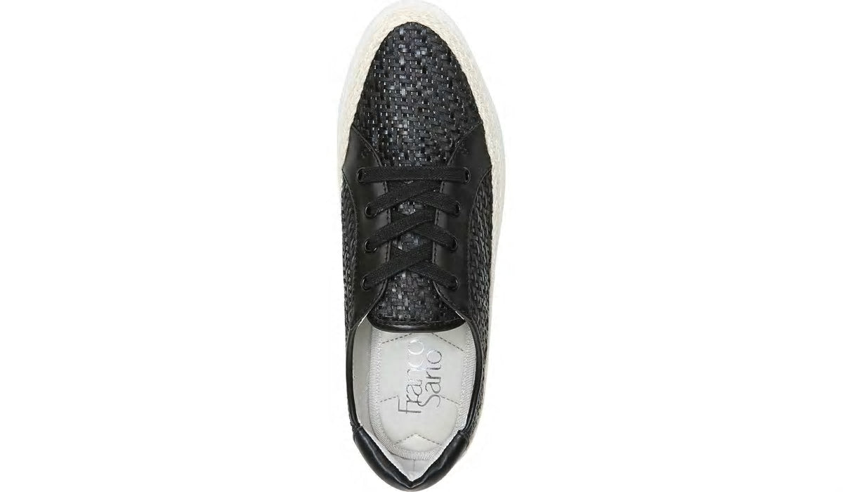 Franco Sarto Franco Hyria Platform Sneaker Black Woven Leather