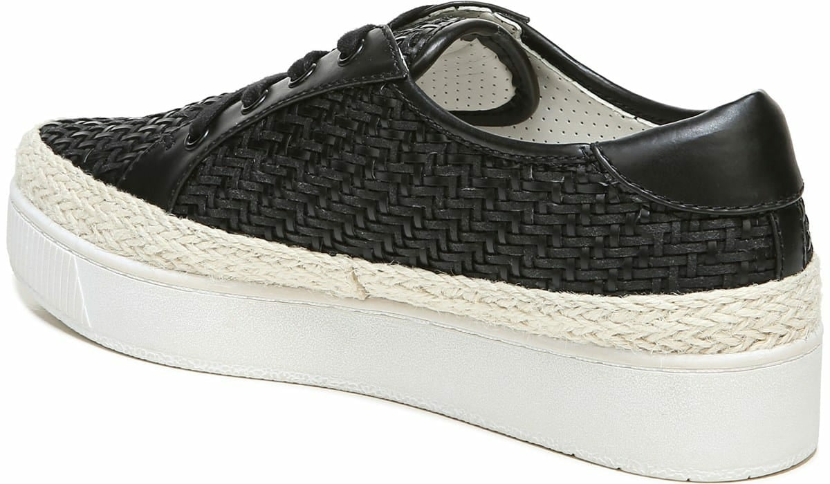 Franco Sarto Franco Hyria Platform Sneaker Black Woven Leather