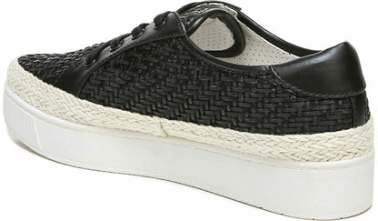 Franco Sarto Franco Hyria Platform Sneaker Black Woven Leather