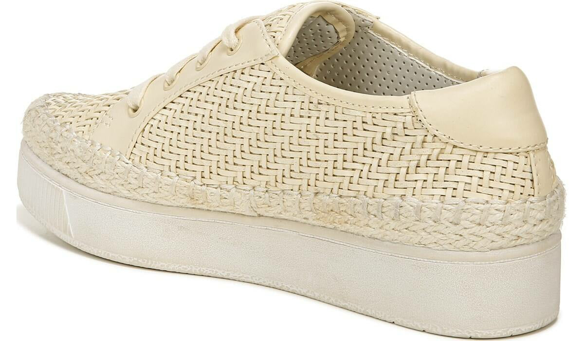 Franco Sarto Franco Hyria Platform Sneaker Milk Woven Leather
