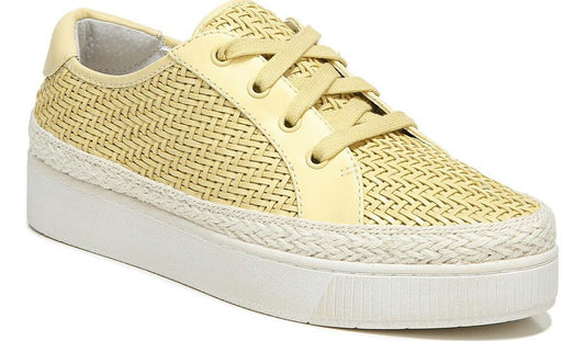 Franco Sarto Franco Hyria Platform Sneaker Yellow Woven Leather
