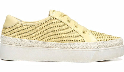 Franco Sarto Franco Hyria Platform Sneaker Yellow Woven Leather