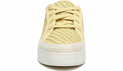 Franco Sarto Franco Hyria Platform Sneaker Yellow Woven Leather