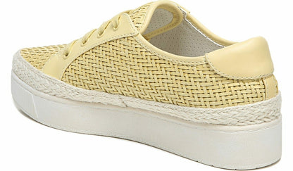 Franco Sarto Franco Hyria Platform Sneaker Yellow Woven Leather