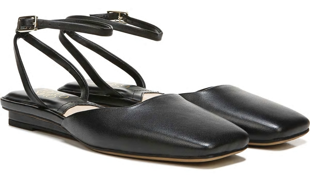 Franco Sarto Franco Jolee Flat Black Leather